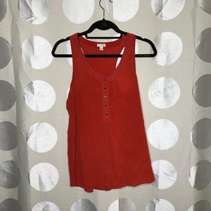 Anthropologie Odille Burnt Orange Silk Tank Size 4